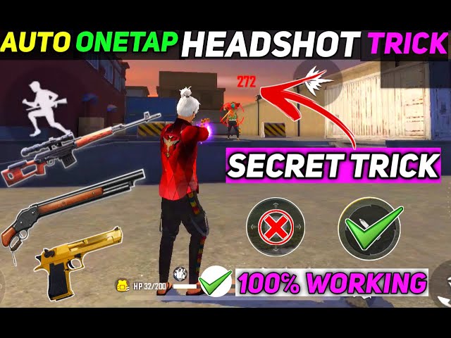 REAL AUTO ONETAP HEADSHOT TRICK  100% WORKING  - GARENA FREE FIRE  ||  #1