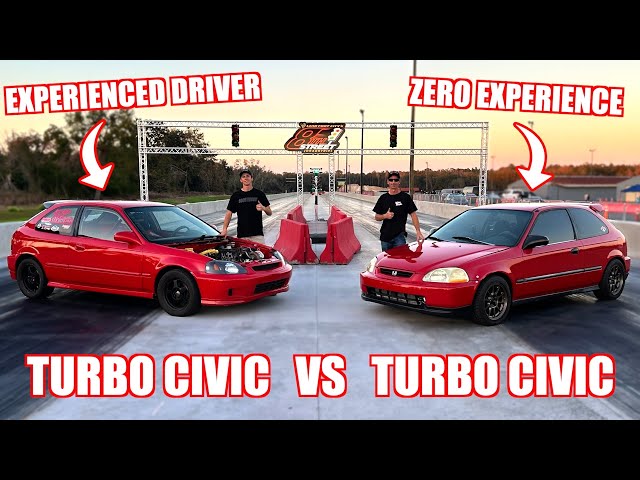 Turbo Civic Battle! Can a Subscriber Beat Me Down The Track?