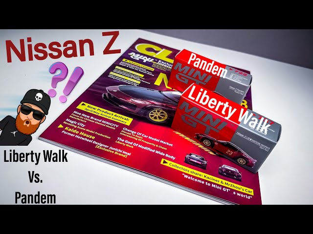 JD Show 02 - Liberty Walk versus Rocket Bunny - Nissan Z 1:64 by Mini GT comparison