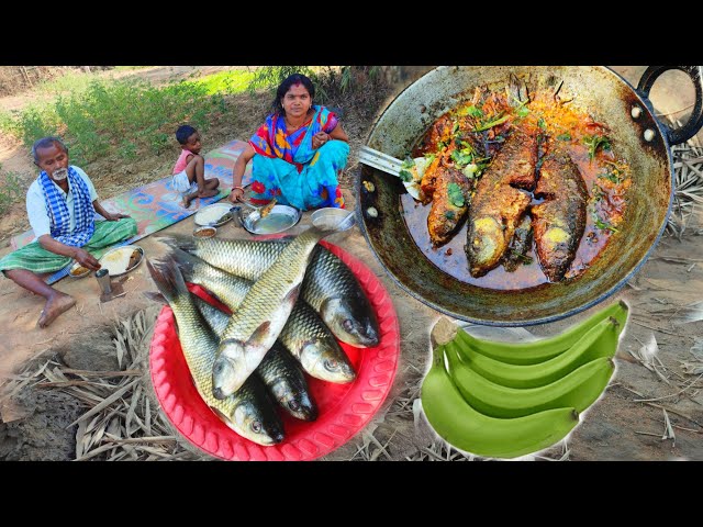 Fish Curry Recipe |Fish cooking & Eating Village Style |village food