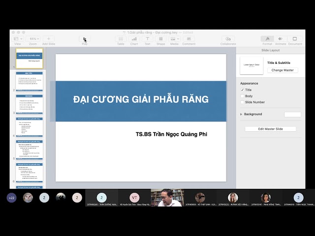 Đại cương về giải phẫu răng - phần 1