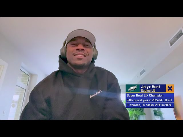 Super Bowl LIX champion Eagles LB Jalyx Hunt joins 'GMFB' to recall path to first ring