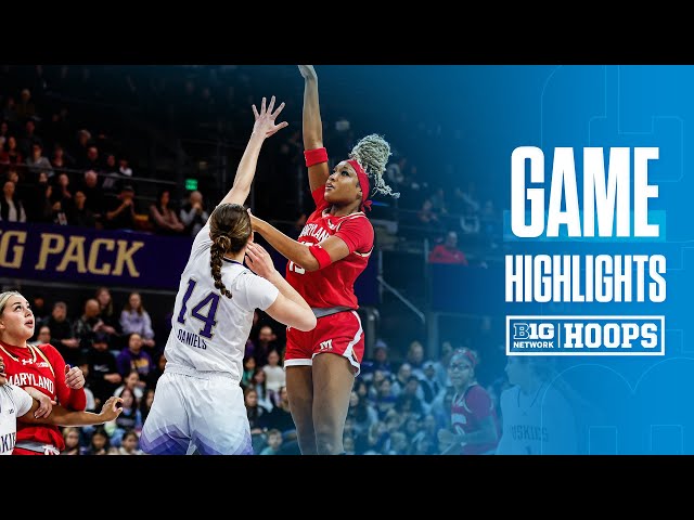 Maryland at Washington | HIGHLIGHTS | Big Ten Women's Basketball | 02/09/2025