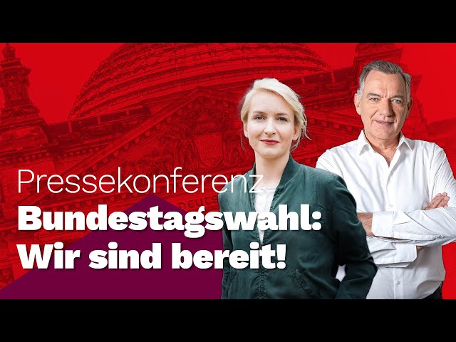 Wir sind bereit! Pressekonferenz mit Ines Schwerdtner und Jan van Aken