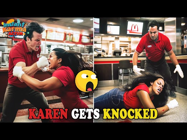 Karen Gets KNOCKED OUT COLD After this.. | Moments Of Instant Karma Caught On Camera #5