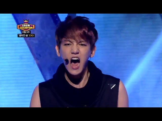 EXO - Wolf, 엑소 - 늑대와 미녀, Show Champion 20130703