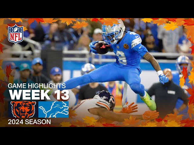 Chicago Bears vs. Detroit Lions | 2024 Week 13 Game Highlights