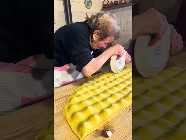 Watch This CUTE Old Lady Making RAVIOLI🥰 #shorts #viralshorts #cute #shortsbeta