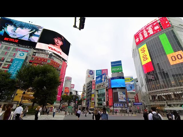 [360° VR] The Morning of Shibuya（渋谷） - The moment when a large-scale vision turns on at 9:00 A.M.