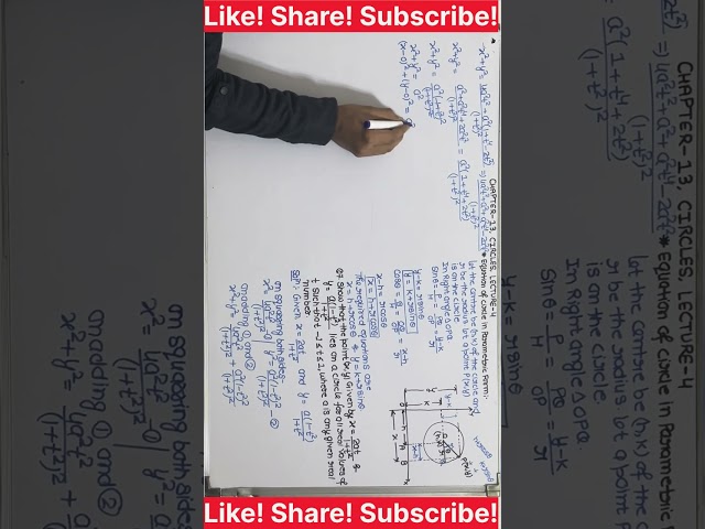 Problem 7 based on the Equation of the circle in parametric form class 11 circles