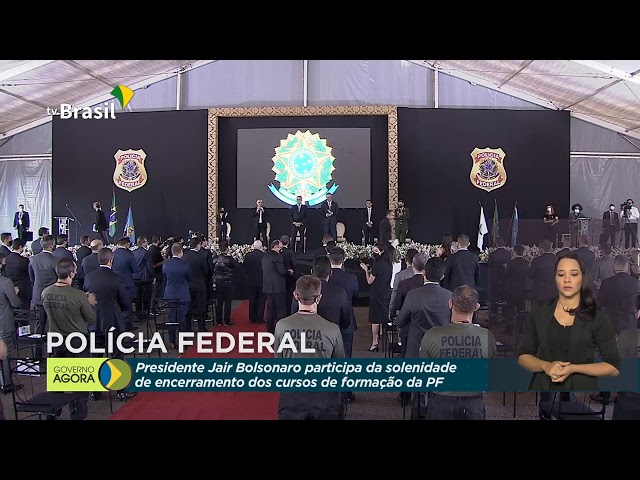 Presidente Bolsonaro participa de encerramento dos cursos de formação da Polícia Federal