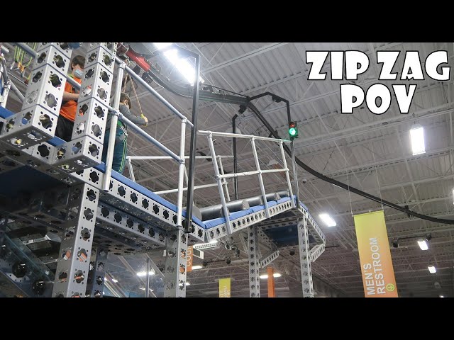 Zip Zag POV (4K 60FPS), Sky Zone (Danvers) Zipline Roller Coaster | Non-Copyright