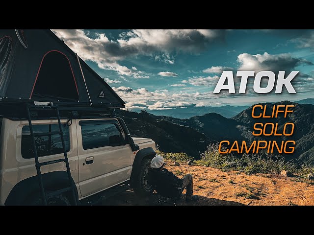 Solo Car Camping on a Cliff | ATOK | ASMR | Wood Stove | Jimny