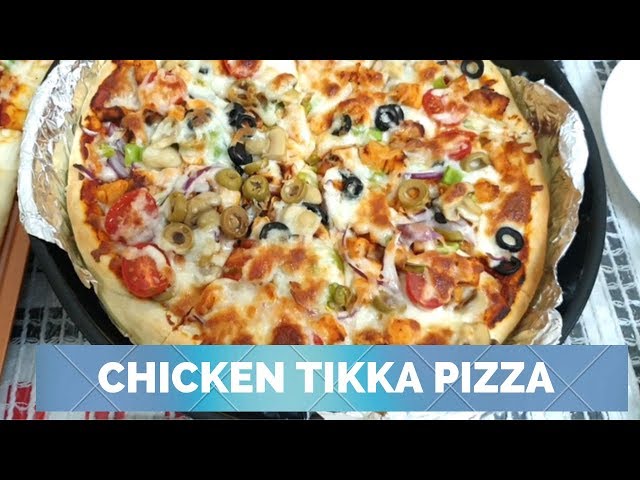 TIKKA PIZZA WITH HOMEMADE PIZZA SAUCE - GREEN PASTA SALAD - ORANGE SODA - Homemade Pizza Week Day 1