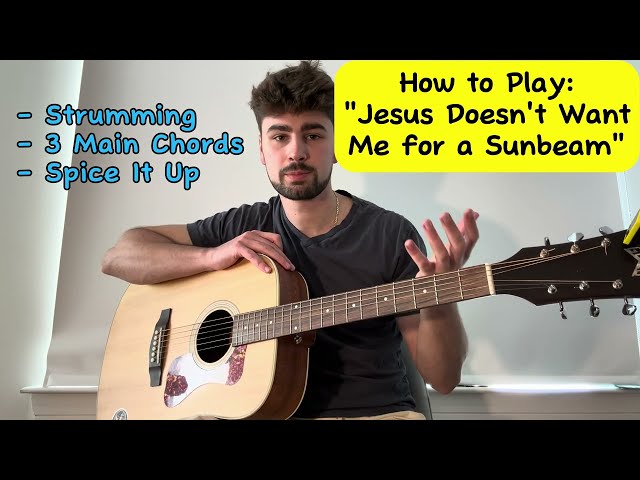 "Jesus Doesn't Want Me For A Sunbeam" By Nirvana Acoustic Guitar Tutorial