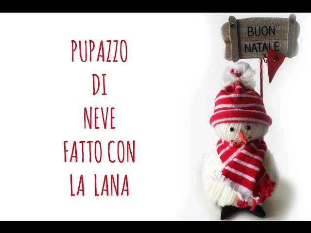 Come fare un Pupazzo di Neve con un gomitolo di lana! Wool snowman! (Riciclo/Natale)Arte per Te