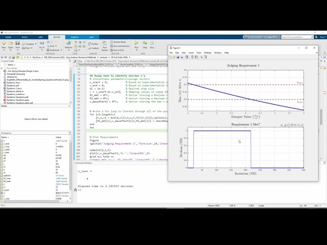 Mass-Spring-Damper MATLAB Design Problem (2/2)