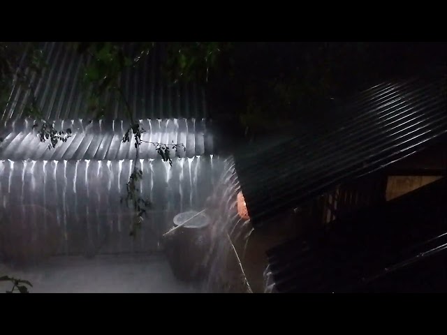 Sleep Instantly with Loud Thunder and Rainstorm on Metal Roof