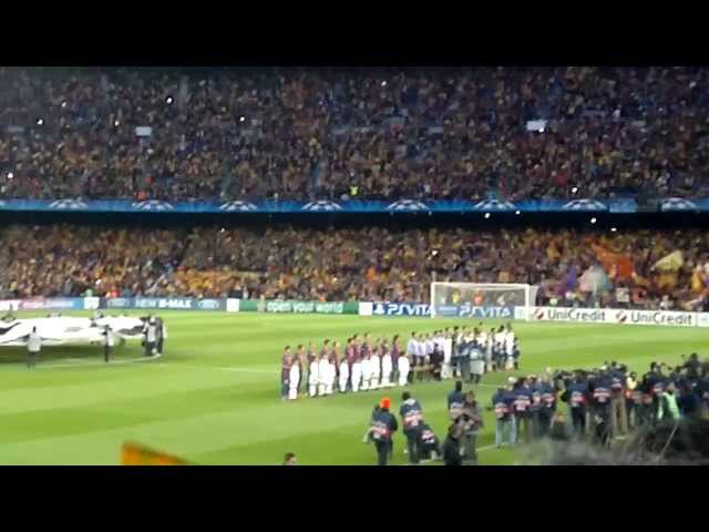 Cant del Barça - Hymne Barcelona -vs- Chelsea - Semi-final Champions League - 24/04/2012