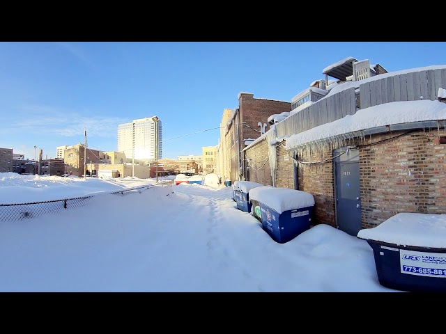 Morning after heavy snowfall - Chicago - 360 - VR