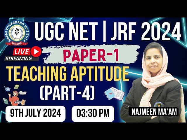 Teaching Aptitude | (Paper-1) | UGC NET | JRF 2024 Part-4!!