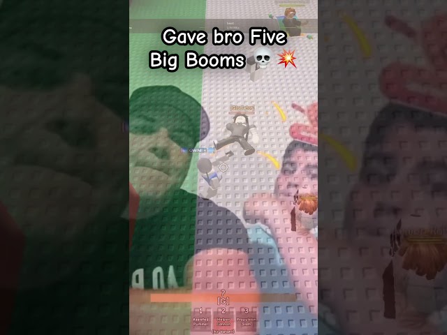 Five big booms💀💥#bloxfruits #kj #bigjustice #roblox #thestrongestbattlegrounds #memes #funny #tsbg