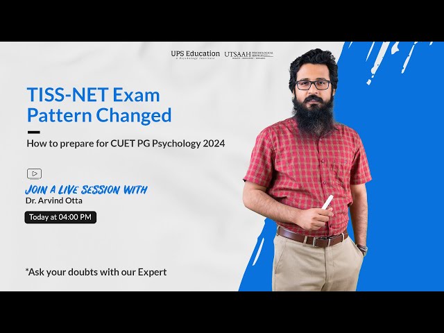 TISS-NET Exam Pattern Changed | How to prepare for CUET PG Psychology 2024