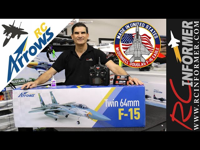 HOBBYZONE ARROWS F-15 Eagle Twin 64mm 6s EDF jet FIRST LOOK & Unboxing By: RCINFORMER