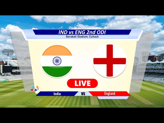 🔴Live : IND vs ENG 2nd ODI | India vs England Live Cricket Match Today Score & Commentary