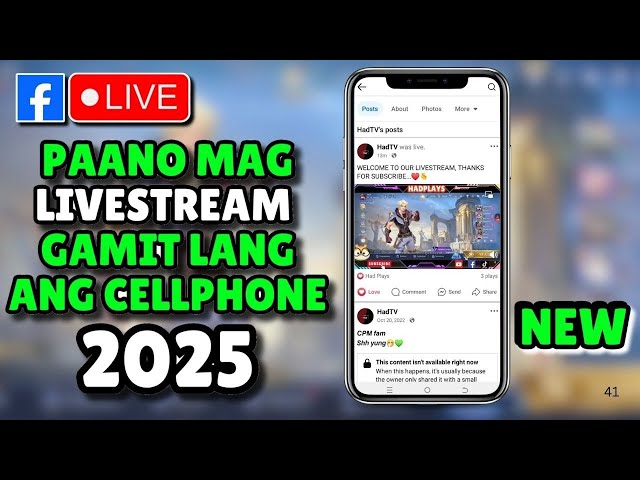 Paano mag LIVE STREAM sa FACEBOOK gamit ang cellphone 2025