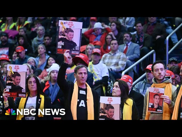 Hostages' families shake Trump's hand at inauguration