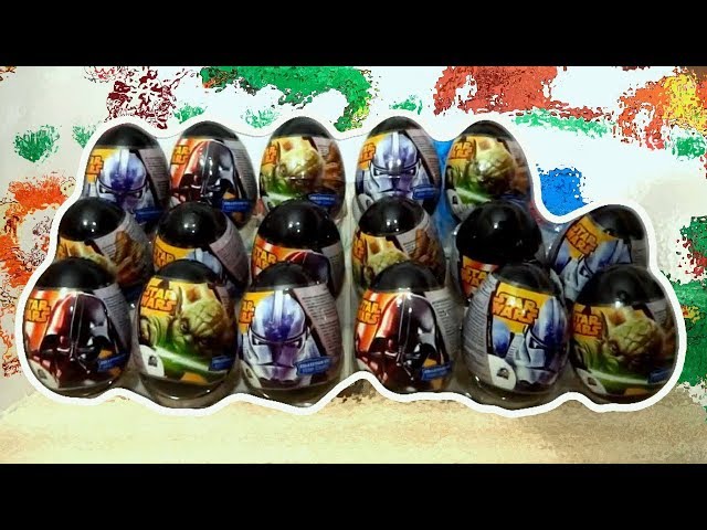 18 ⭐⚔️Star Wars Surprise Eggs Opening Darth Vader Yoda Clone Trooper #66