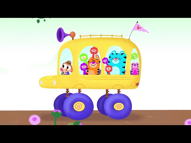 Hop On! 🚌 WHEELS ON THE BUS + Lingokids Songs for Kids