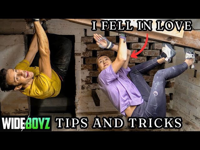 ClimbingJane vs Tom Randal's challenges in Wideboyz cellar!