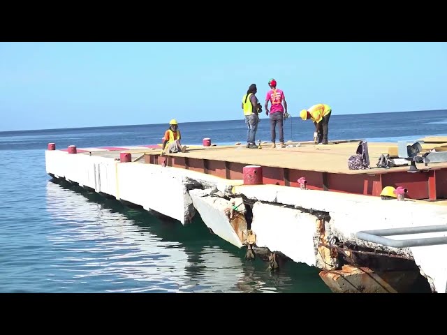 Repairs Underway On Soufriere Jetties After Hurricane Beryl