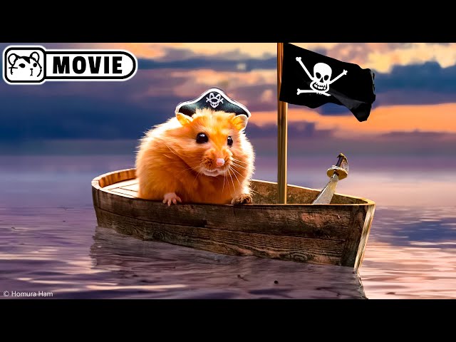 Hamster Pirate story Ep.1 - Pirate ship 🏴‍☠️ Captain Jack Hamster 🏴‍☠️ Homura Ham