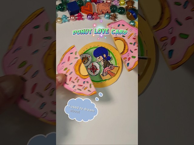 DONUT or LOVE? Card with #Ladybug  #Miraculous #ЛедиБаг  #Crafts  #cute #art #muzarukodeliya