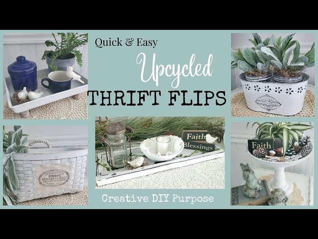 Upcycled Thrift Store Finds ~ EASY, DIY MAKEOVERS!  & EXCITING NEWS!