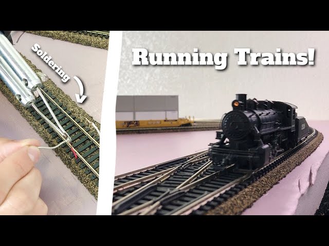 Building HO Train Layout - Ep 2 - Running Trains, Laying Cork, & Soldering!