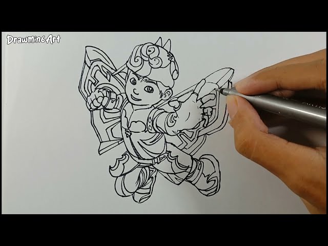 Lukis Boboiboy Beliung