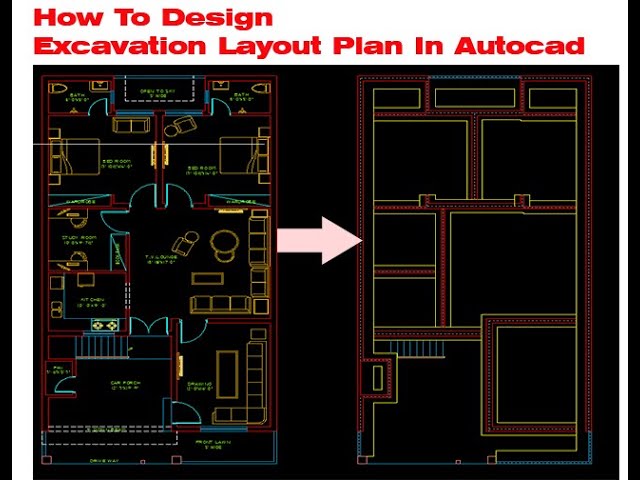 How to Design Excavation Layout Plan in AutoCAD | AutoCAD in layout plan