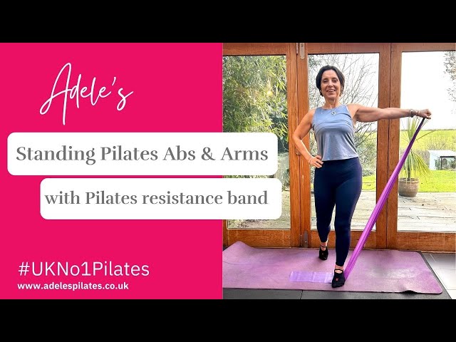 Pilates Abs and Arms Standing Workout with band #ukno1pilates