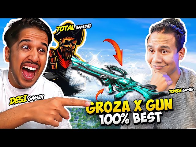 ajjubhai94 & Amitbhai are 100% Right 🙌 Groza x Best FF Gun in Solo Vs Squad 😱 Tonde Gamer