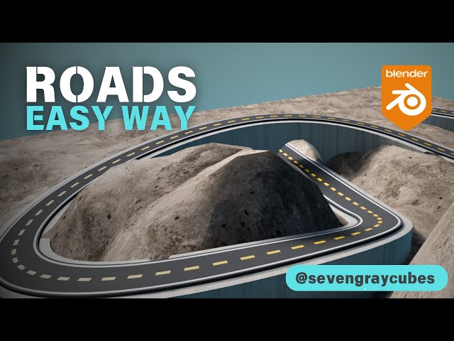 HOW TO make ROADS in Blender - easy way