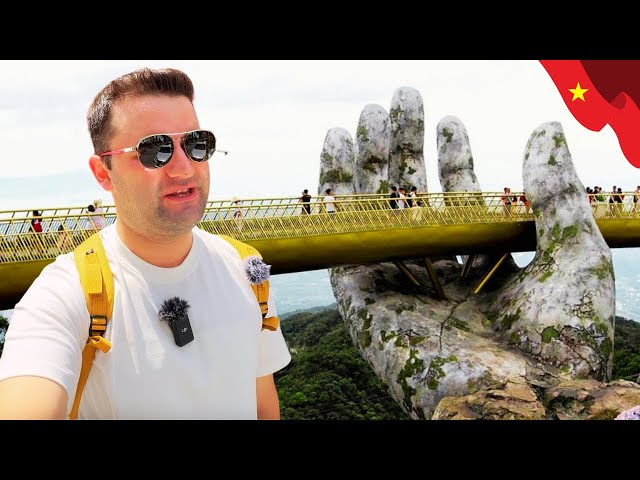 THE MOST EXPENSIVE BRIDGE IN THE WORLD!! TONS OF GOLD WERE USED VIETNAM/ BA NA HILLS 🇻🇳 ~ 330