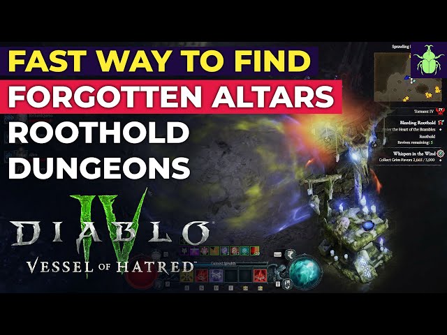 Diablo 4 - FAST WAY to FIND Forgotten Altars: Roothold Dungeons!