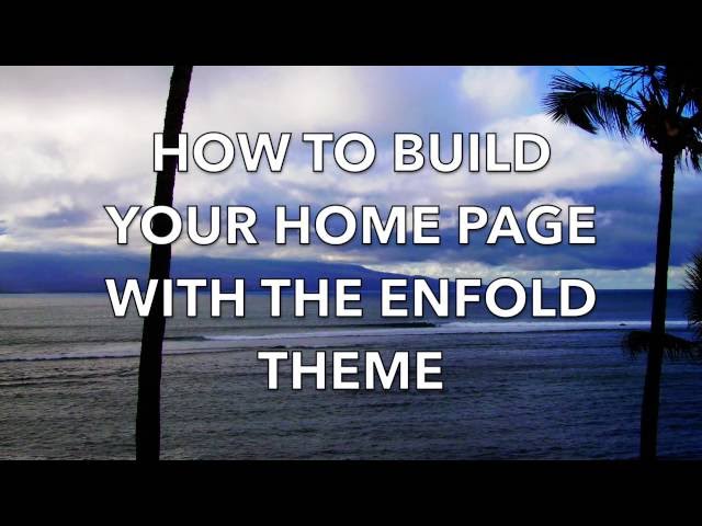 How to Build Your Home Page with the Enfold Theme