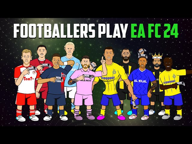 🎮FOOTBALLERS PLAY EA FC 24🎮 (Ronaldo Messi Neymar Haaland and more! Frontmen 6.3)