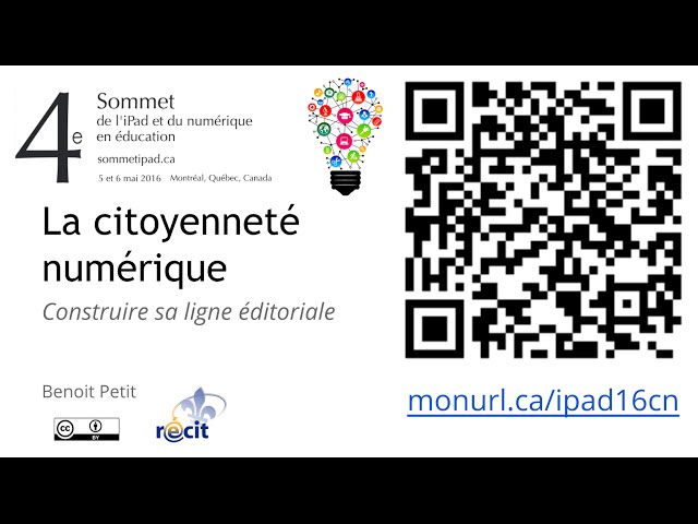 La citoyenneté numérique – Construire sa ligne éditoriale – Sommet iPad16