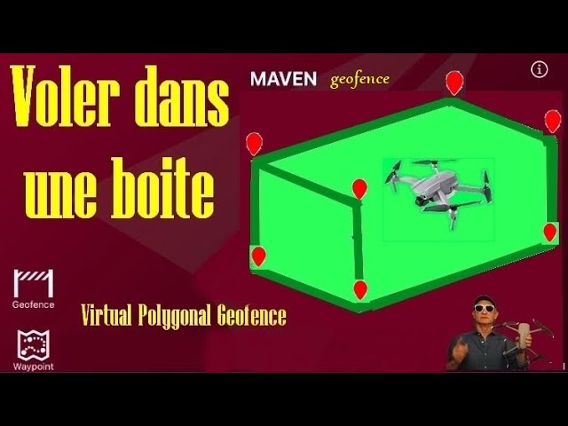 Geofence. Virtual Polygonal Geofence. Drones DJI